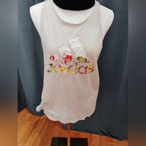 Adidas  Floral Logo Tank Top Size M